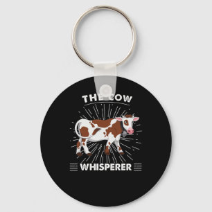 Cow Gift   The Cow Whisperer Smile Keychain