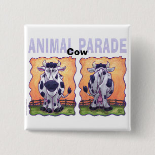 Cow Gifts & Accessories 2 Inch Square Button