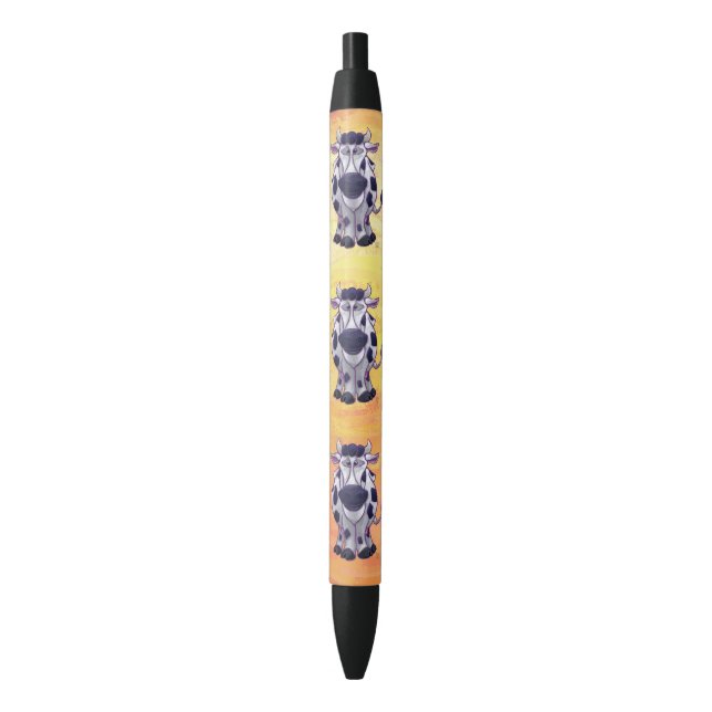 Cow Gifts & Accessories Black Ink Pen (Front Vertical)