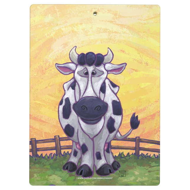 Cow Gifts & Accessories Clipboard (Back)