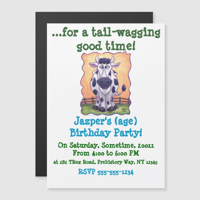 Cow Gifts & Accessories Magnetic Invitation (Front/Back)