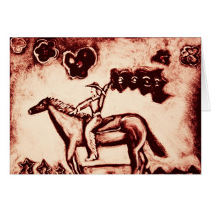 Cow-girl avec le drapeau de fleur