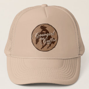 "Cow-girl casquette sur café"