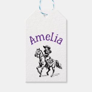 Cow Girl Gift Tags
