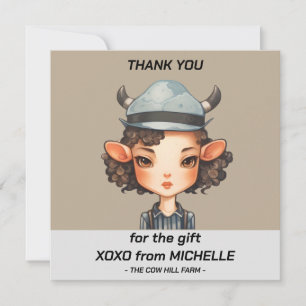 Cow girl Party Thank You Card