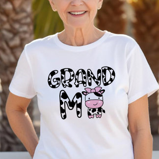 Cow Grandma Grandmother Matching T-Shirt