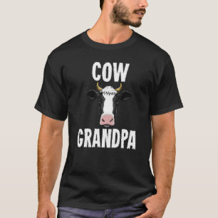 Cow Grandpa Dairy Farmer Farm Animal T-Shirt