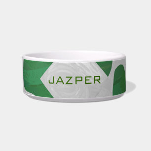 Cow Green and White Monogram Bowl