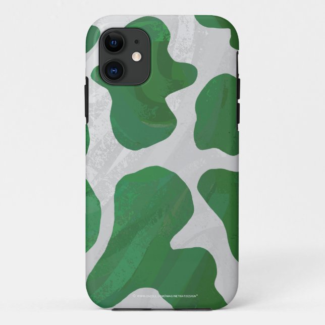 Cow Green and White Print Case-Mate iPhone Case (Back)