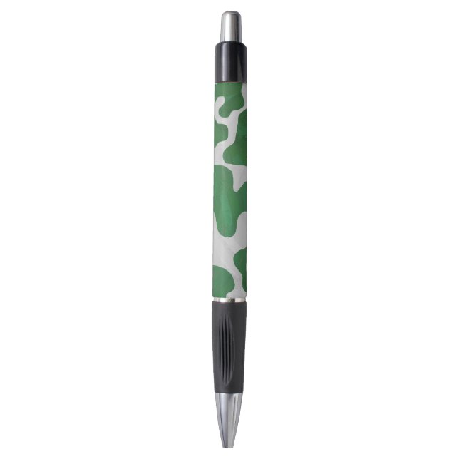 Cow Green and White Print Pen (Front Vertical)
