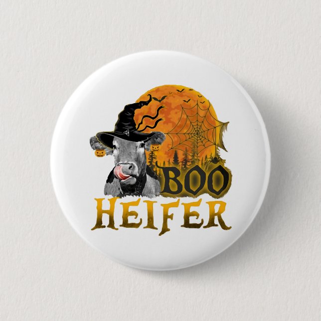 Cow Halloween 2 Inch Round Button (Front)