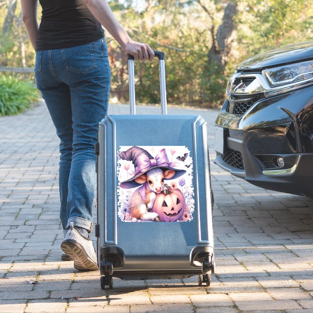 Cow Halloween Square (Suitcase Insitu)