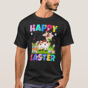Cow Happy Easter Bunny Cow Easter Sunday T-Shirt