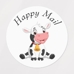 Cow Happy Mail Labels