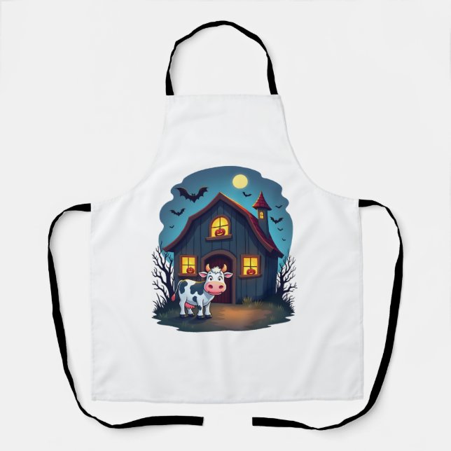 Cow & Haunted Barn Apron (Front)