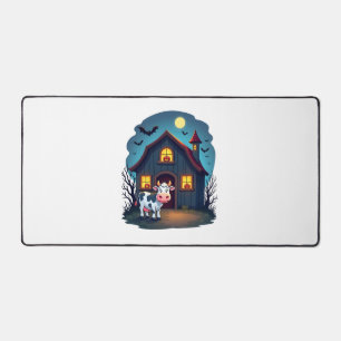 Cow & Haunted Barn Desk Mat