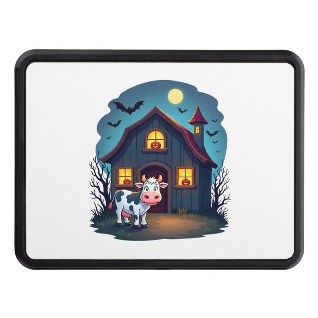 Cow & Haunted Barn Trailer Hitch Cover (Front)