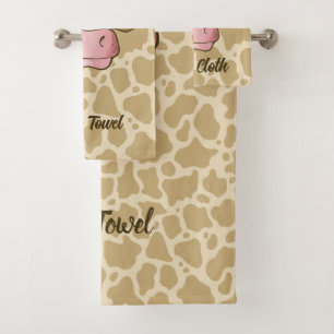 Cow Head Bath Towel Set