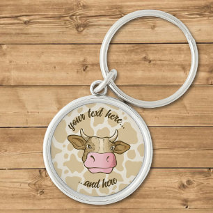 Cow Head Keychain