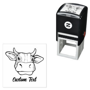 Cow Head Self-inking Stamp