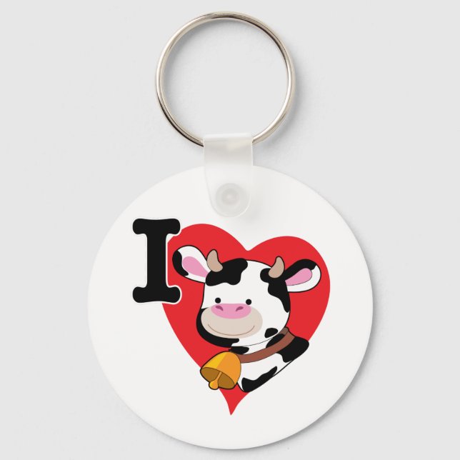 Cow Heart Keychain (Front)