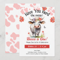 Cow Herd moos 1st Birthday Girl