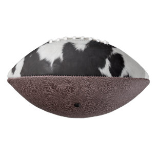 cow hide black white football