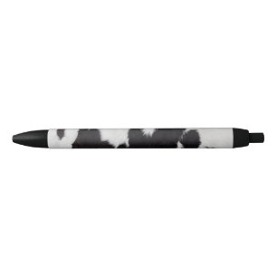 cow hide black white ink pen