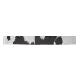 cow hide black white   satin ribbon