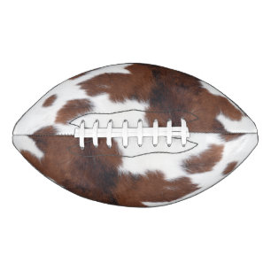 cow hide brown white football
