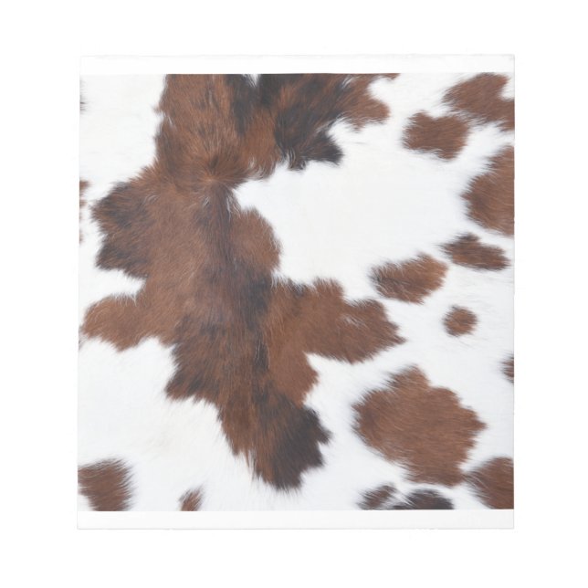 cow hide brown white    notepad (Front)