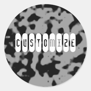 Cow Hide - Template Classic Round Sticker