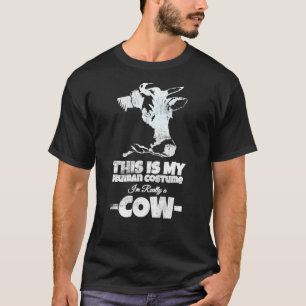 Cow Human Costume Cute Cows Animal Farmer T-Shirt