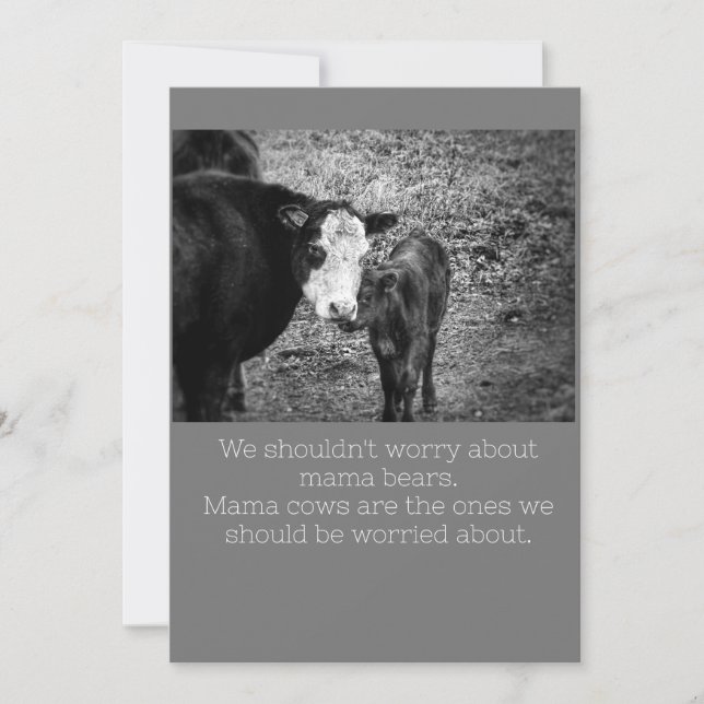 Cow Humour Card (Front)