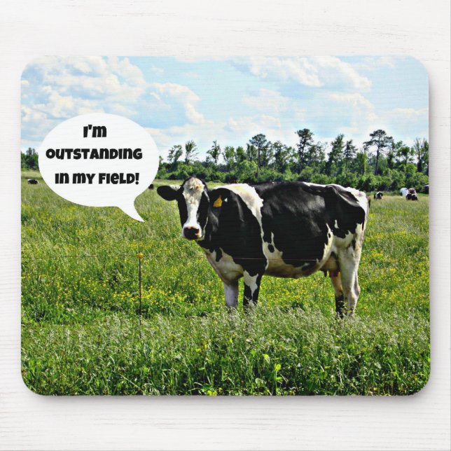 Cow Humour Mouse Pad (Front)