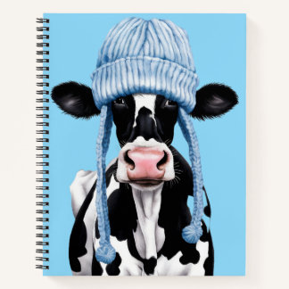 Cow in a hat. notebook