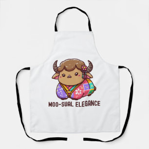 Cow in Elegance in Highland Apron