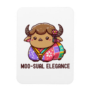 Cow in Elegance in Highland Magnet