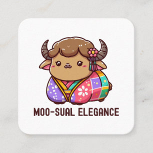 Cow in Elegance in Highland Square Business Card