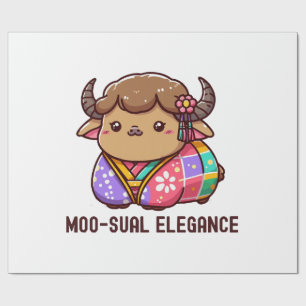 Cow in Elegance in Highland Wrapping Paper