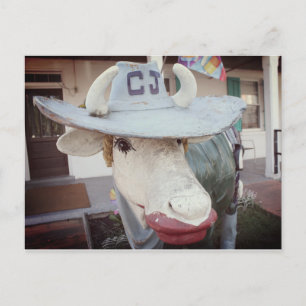 Cow in Lipstick on a Postcard