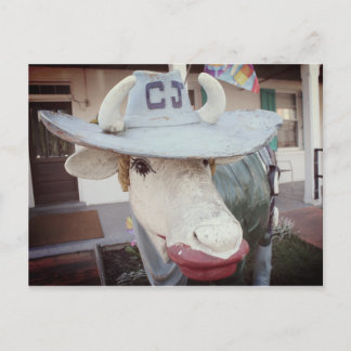 Cow in Lipstick on a Postcard