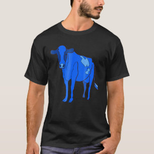 Cow In Shades Of Blue T-Shirt