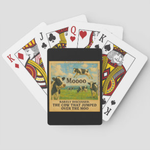 Cow Jumped Over the Moo – Whimsical Farm Pun Cart Playing Cards