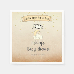 Cow Jumped Over The Moon Baby Shower     Napkin