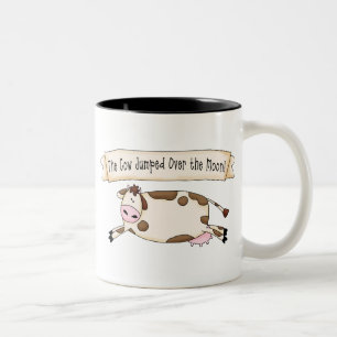 Cow Jumped Over the Moon Two-Tone Coffee Mug
