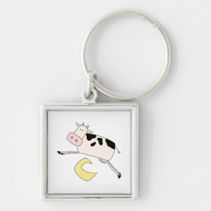 Cow Jumps Over Moon Keychain