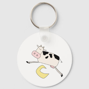 Cow Jumps Over Moon Tshirts and Gifts Keychain