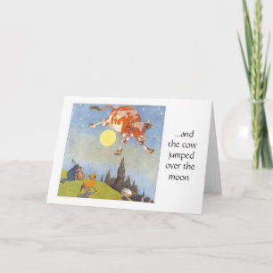 Cow Jumps Over the Moon, Greeting Card