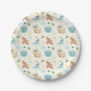 Cow Jumps Over the Moon Paper Plate